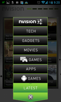 nvision: nabídka aplikace