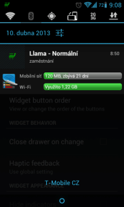 Nejen v CyanogenModu o tlačítkách v notifikační liště rozhoduje uživatel