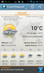 Android Weather & Clock Widget: aktuální situace
