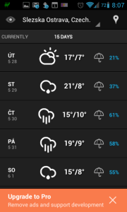 Eye In Sky Weather: 15denní předpověď