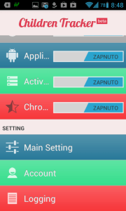Children Tracker: možnosti nastavení