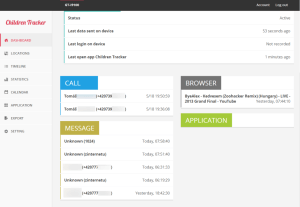 Children Tracker: webové rozhraní
