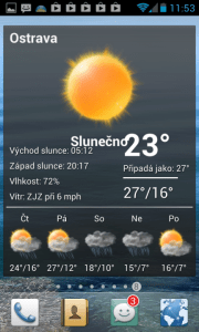 Fancy Widgets: widget počasí 4x4