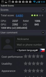 Výsledek v testu Antutu Benchmark