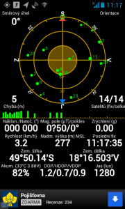 Výjimečně GPS fixovala na 14 satelitů