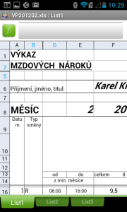 Quickoffice otevře tabulky Excel