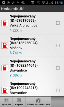 U většiny benzínek Navigator nezná název
