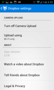 Dropbox: nastavení automatického nahrávání fotek