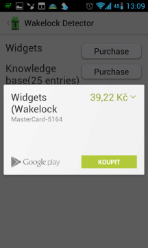 Nákup widgetů