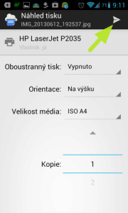 Nastavte parametry tisku