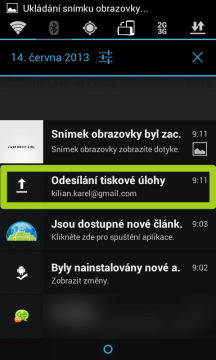 Úloha je odesílána do fronty