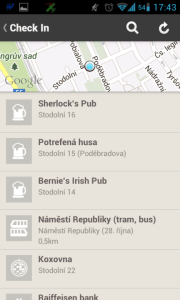 Poloha podle Foursquare