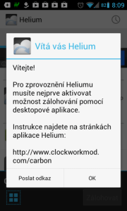 Helium - App Sync and Backup: aplikace funguje i bez rootu