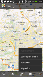 Ve "starých" mapách patřila funkce "Zpřístupnit offline" mezi oblíbené