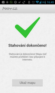 Stahování dokončeno