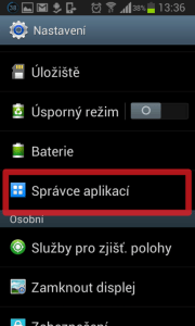 Správa aplikací