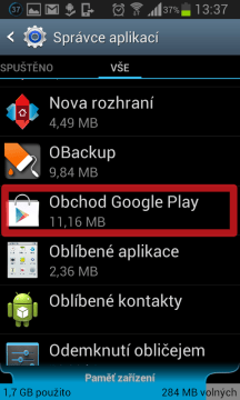 Otevřete Obchod Google Play