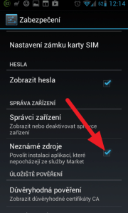 Povolit neznámé zdroje