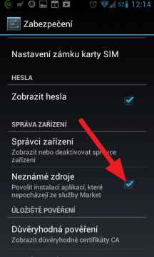 Povolit neznámé zdroje