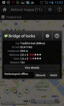 c:geo: informace o keši