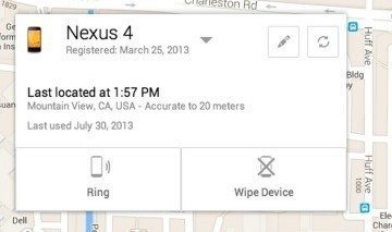 Android Device Manager: takto by mělo vypadat webové rozhraní