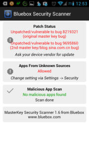 Bluebox Security Scanner: tento telefon není bezpečný