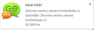 Na SMSku zpracovanou GO SMS nešlo odpovědět