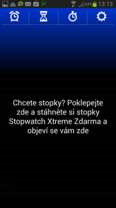 Budík (Alarm) Xtreme: do aplikace lze integrovat stopky