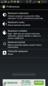 AlarmDroid: nastavení aplikace