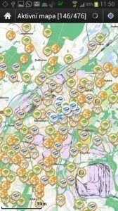 Okolní keše v mapových podkladech OSM