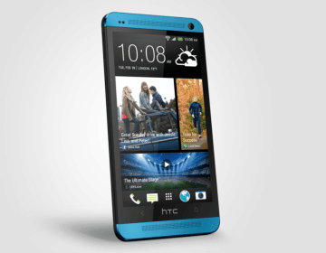 HTC One v modré barvě