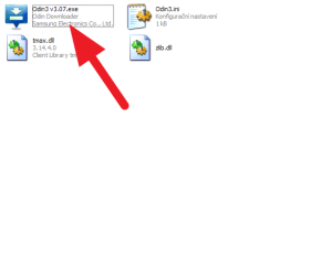 Spusťte soubor Odin3 v3.07.exe