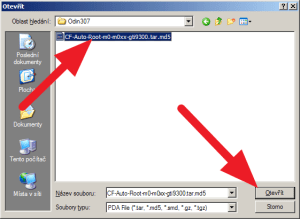 Najděte soubor CF-Auto-Root-m0-m0xx-gti9300.tar.md5 a otevřete ho.