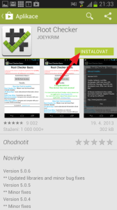 Nainstalujte Root Checker