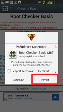 Povolte práva roota