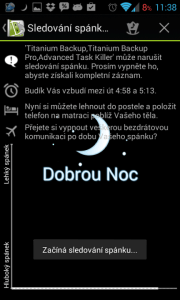 Sleep as Android: sledování spánku