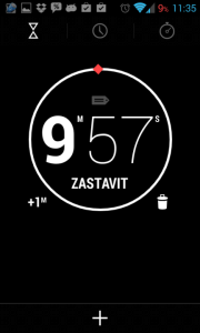 Hodiny z Androidu 4.2: časovač neboli minutka