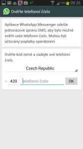 Ověření telefonního čísla