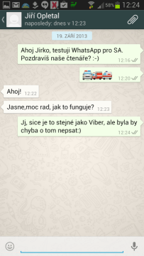Konverzace s kontaktem