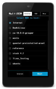 MultiROM pro Nexus 7 už screenshot udělat umí.