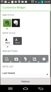 Evernote Widget