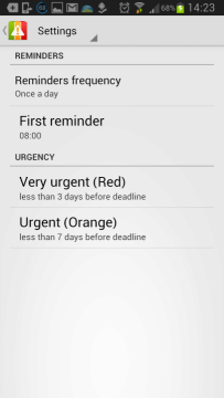 Deadlines Reminder