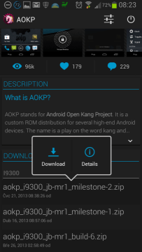 Stažení ROM AOKP