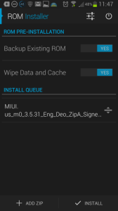 Sekce ROM Installer