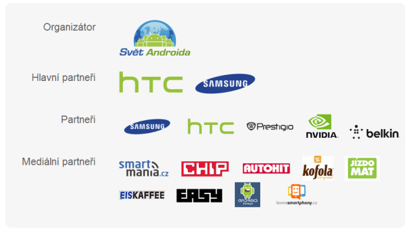 Android RoadShow 2013 partneři