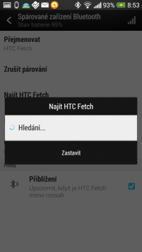 HTC Fetch - hledání