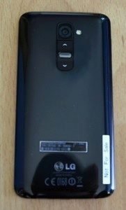 LG G2: zadní strana