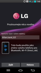 Nastavení názvu telefonu