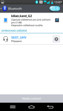 Připojení k Bluetooth handsfree