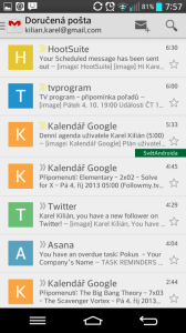 Gmail: seznam zpráv